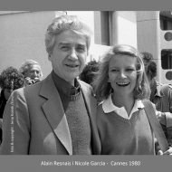 Alain Resnais and Nicola Garcia Cannes 1980